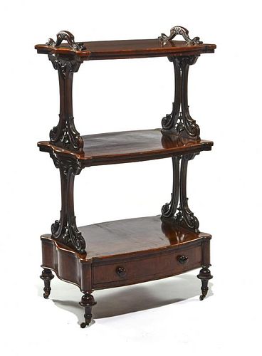 19TH C ENGLISH ROSEWOOD THREE