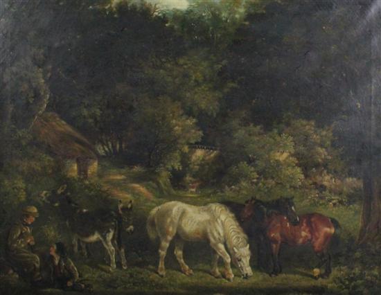 19th C. English School oil on