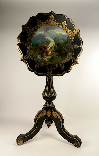 19TH C. ENGLISH TILT TOP WOOD
