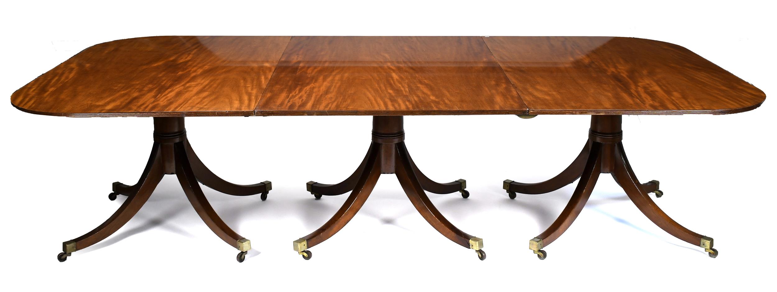 19TH C. ENGLISH TRIPLE PEDESTAL