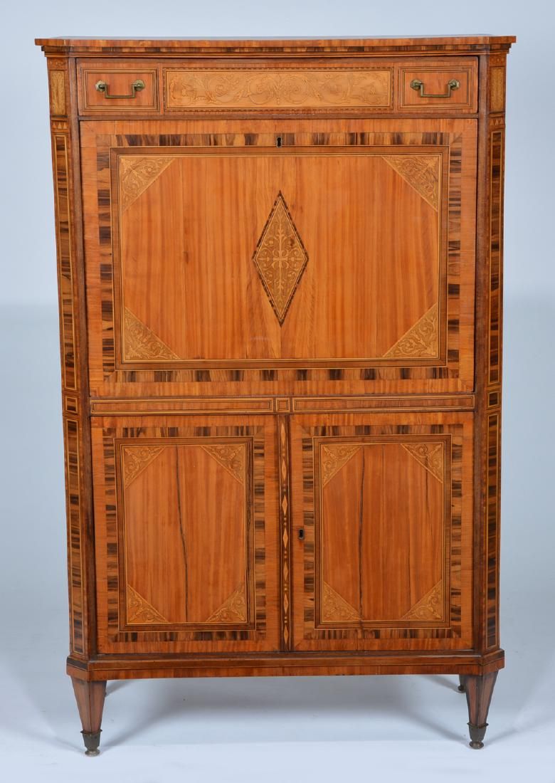 19TH C. ENGLISH TULIPWOOD &