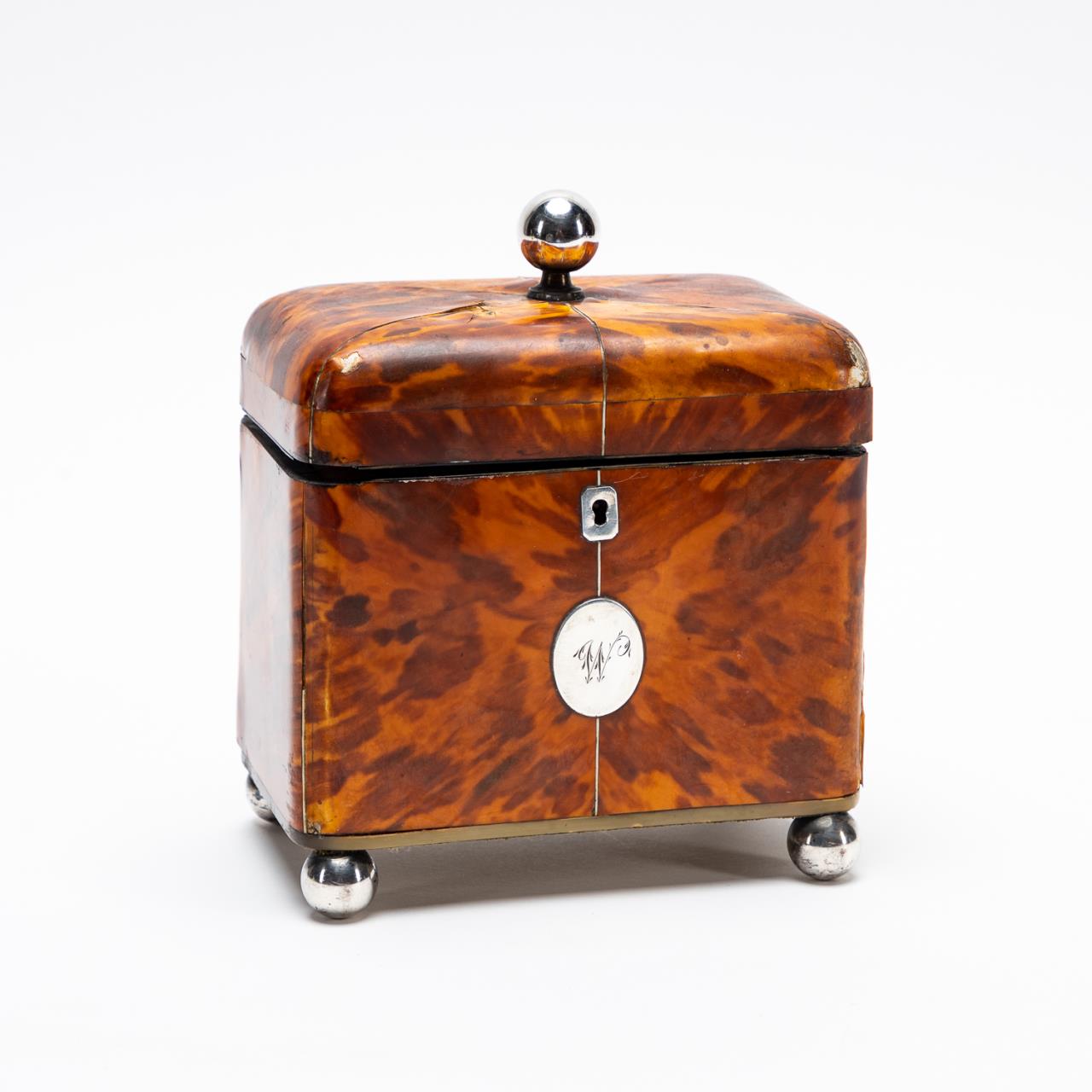 19TH C. ENGLISH VENEERED TEA