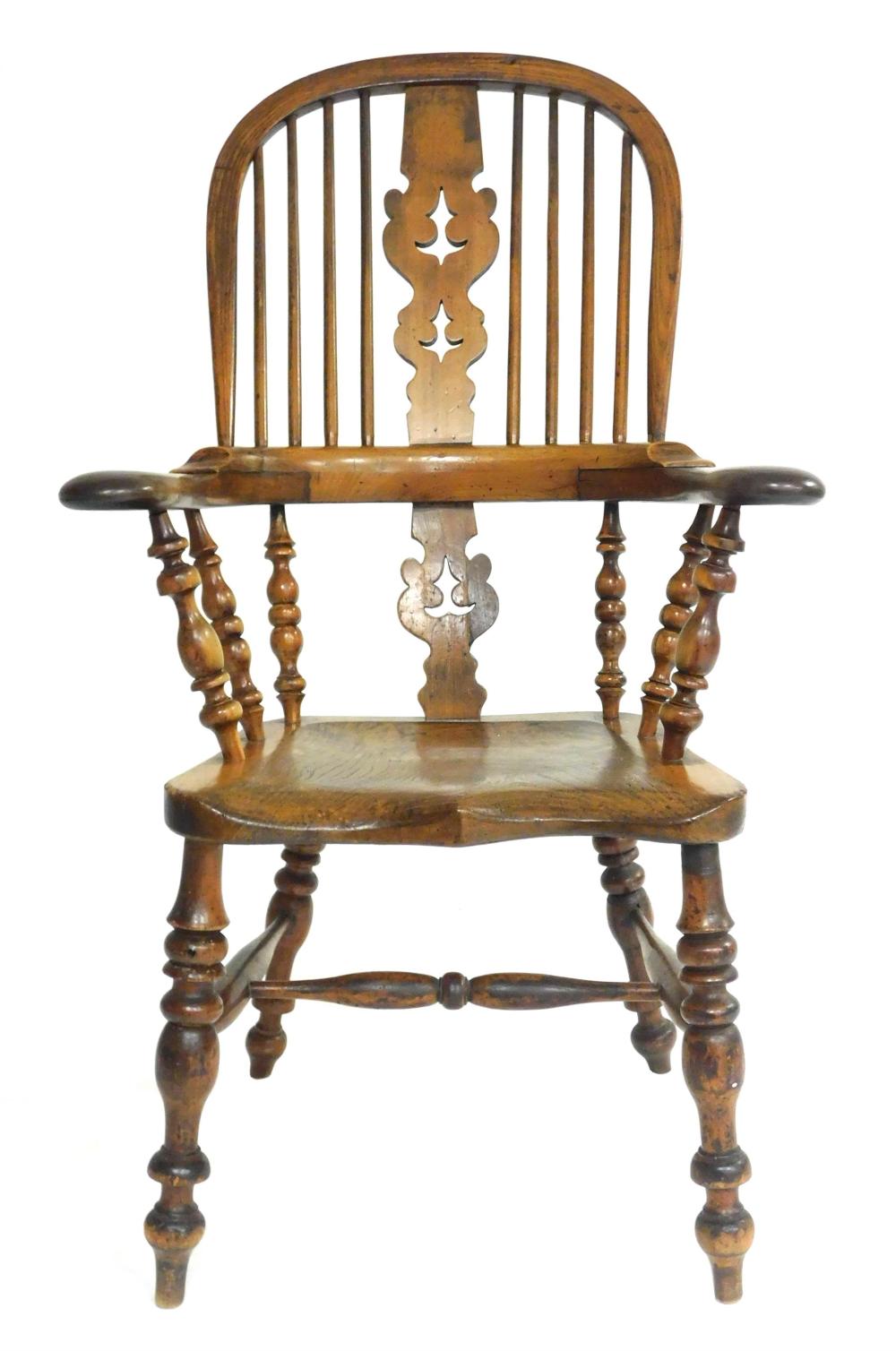 19TH C. ENGLISH WINDSOR ARMCHAIR,