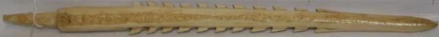 19TH C ESKIMO WALRUS IVORY SPEAR
