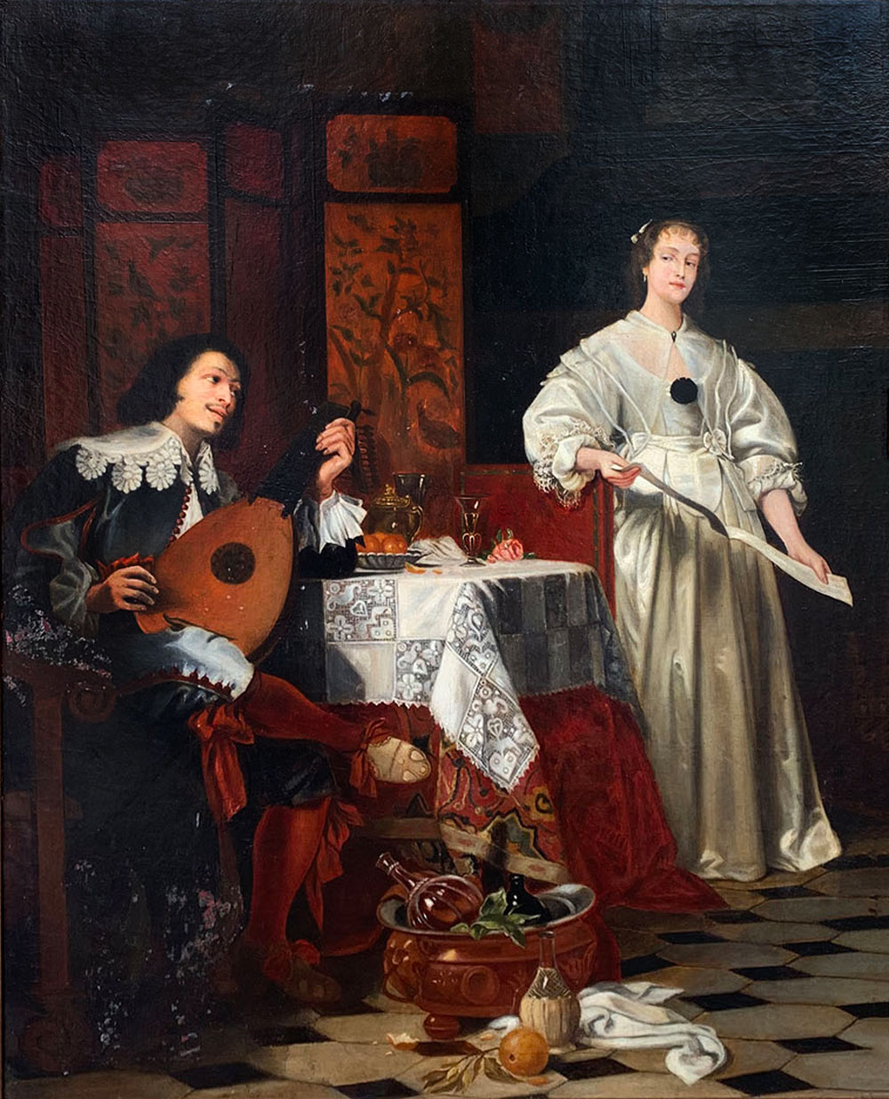 19TH C EUROPEAN GENRE PAINTING:
