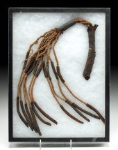 19TH C. EUROPEAN LEATHER & HEM