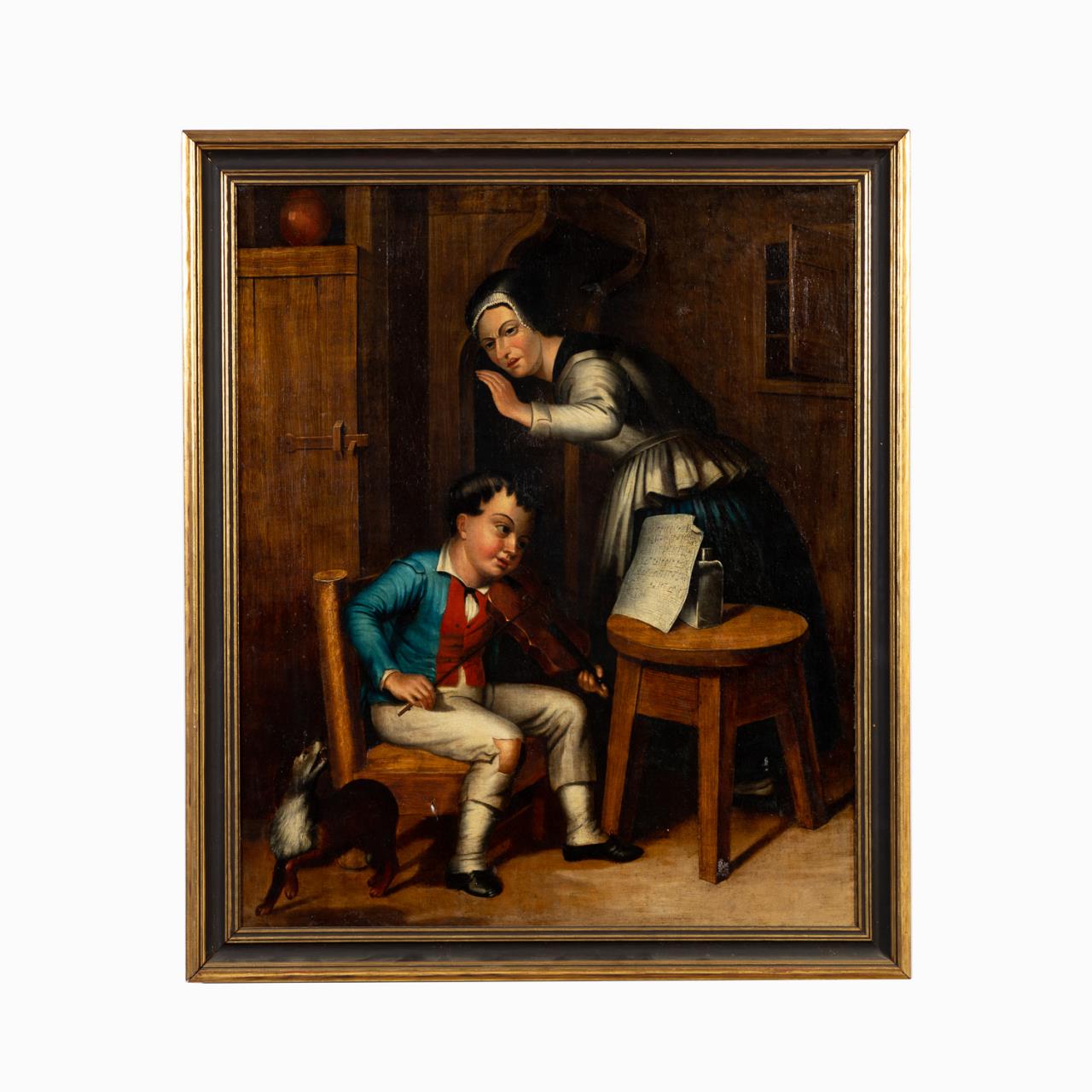 19TH C. EUROPEAN SCHOOL OIL YOUNG