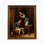 19TH C. EUROPEAN SCHOOL OIL YO