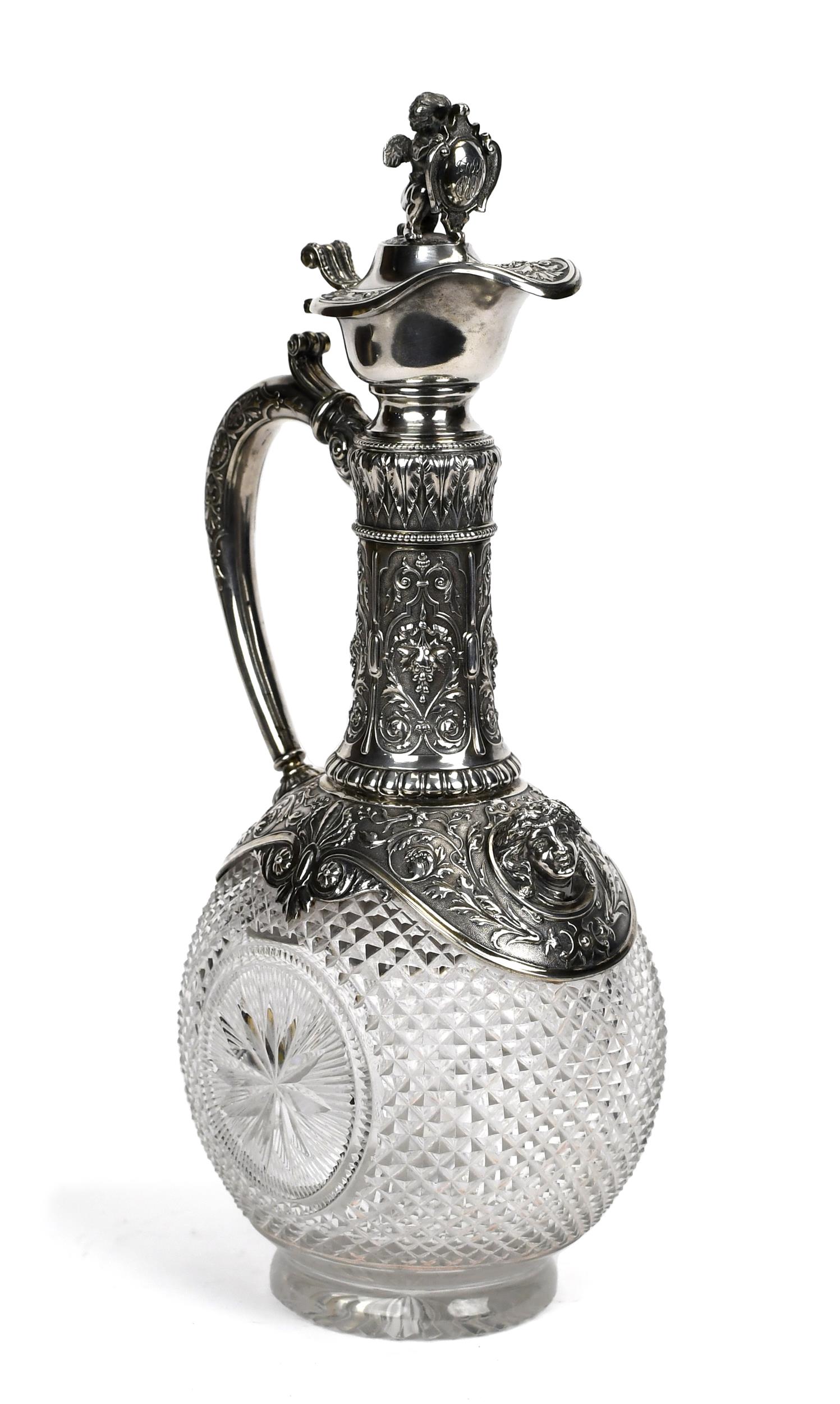 19TH C. EUROPEAN SILVER/CRYSTAL