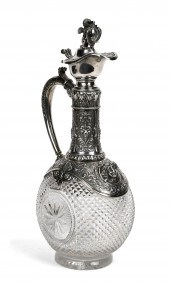 19TH C. EUROPEAN SILVER/CRYSTA
