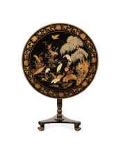 19TH C. EXPORT TILT-TOP BLACK