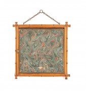 19TH C. FAUX BAMBOO TRIPTYCH W