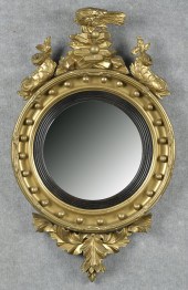 19TH C. FEDERAL CONVEX WALL MI