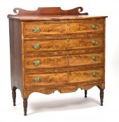 19TH C. FEDERAL NH INLAID CHES