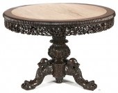 19TH C. FIGURAL CARVED CENTER