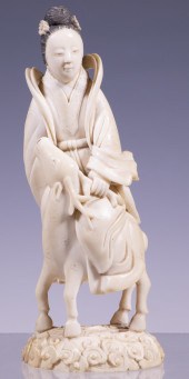 19TH C. FINE CHINESE IVORY CAR