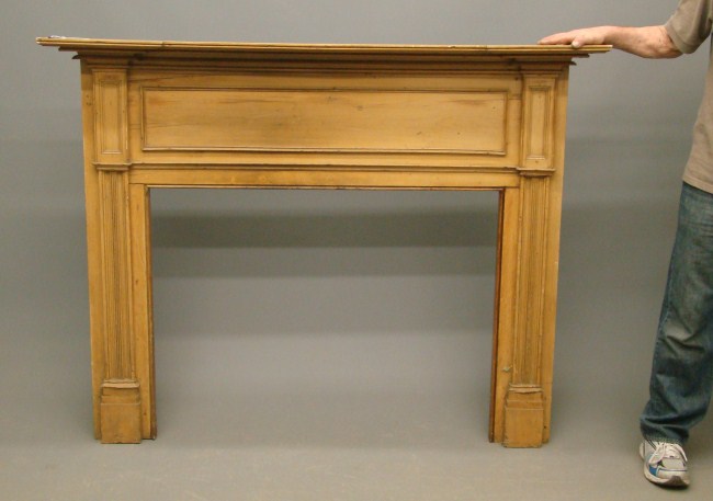 19th c. fireplace mantle. 64'' W