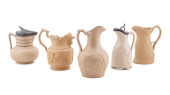 19TH C., FIVE ENGLISH SALT GLA