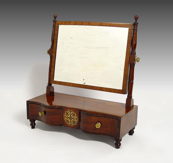 19TH C FLAME MAHOGANY SHAVING