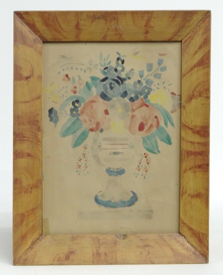 19th c. floral watercolor