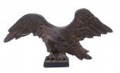 19TH C. FOLK ART CARVED SPREAD
