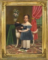 19TH C. FOLK PORTRAIT, JOSEPH