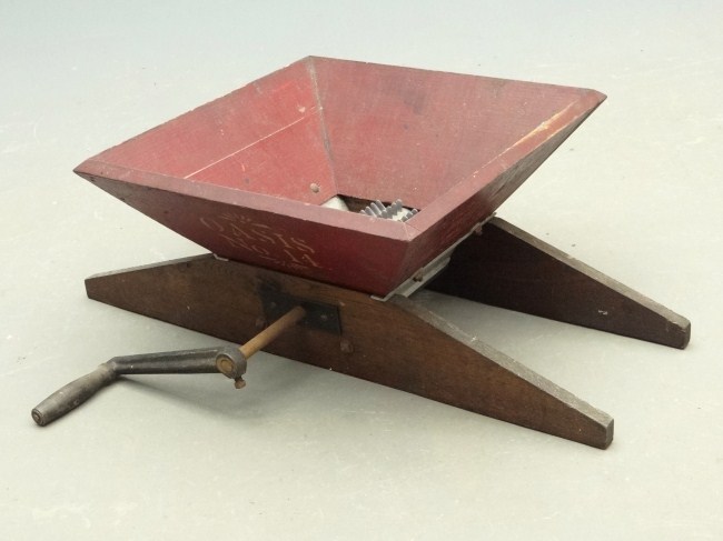 19th c. food grinder marked ''Oasis