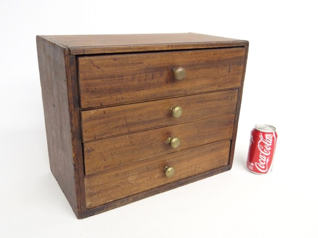 19th c. four drawer spice chest. 16