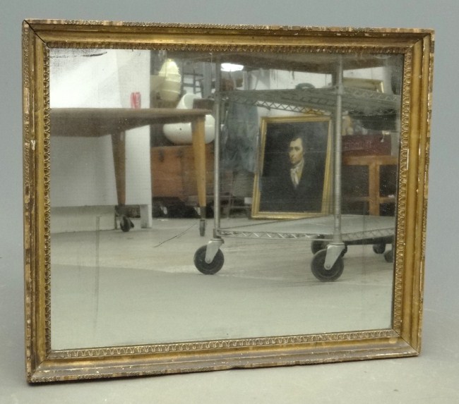 19th c. frame with mirror. Rabbet