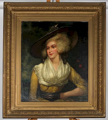 19TH C. FRAMED OIL PAINTING -