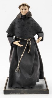 19TH C. FRANCISCAN FRIAR FIGUR