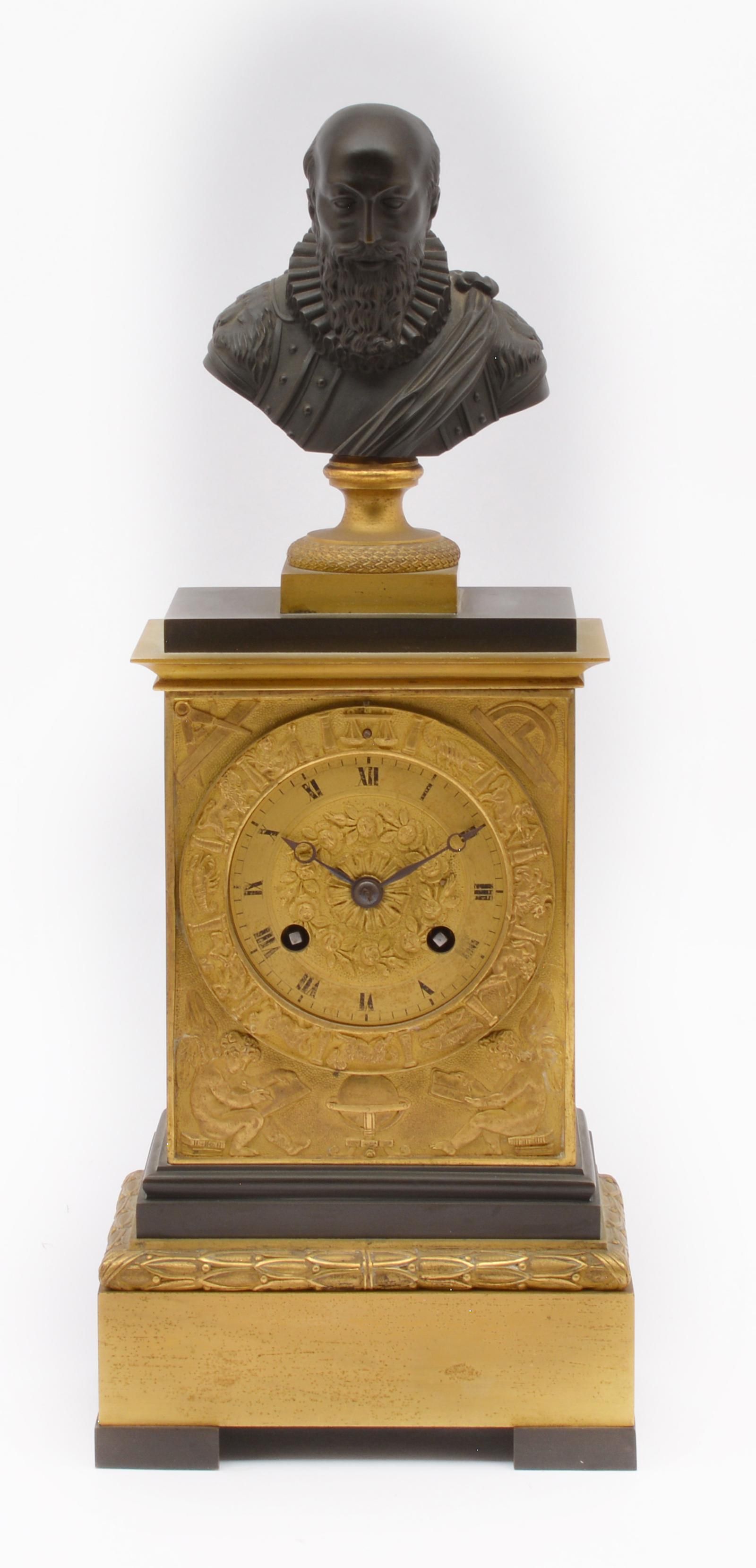 19TH C. FRENCH BRONZE/GILT MANTLE