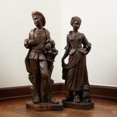 19TH C. FRENCH CARVED WOOD FIG