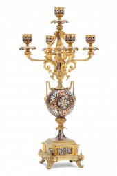19TH C. FRENCH CLOISONNE FIVE-