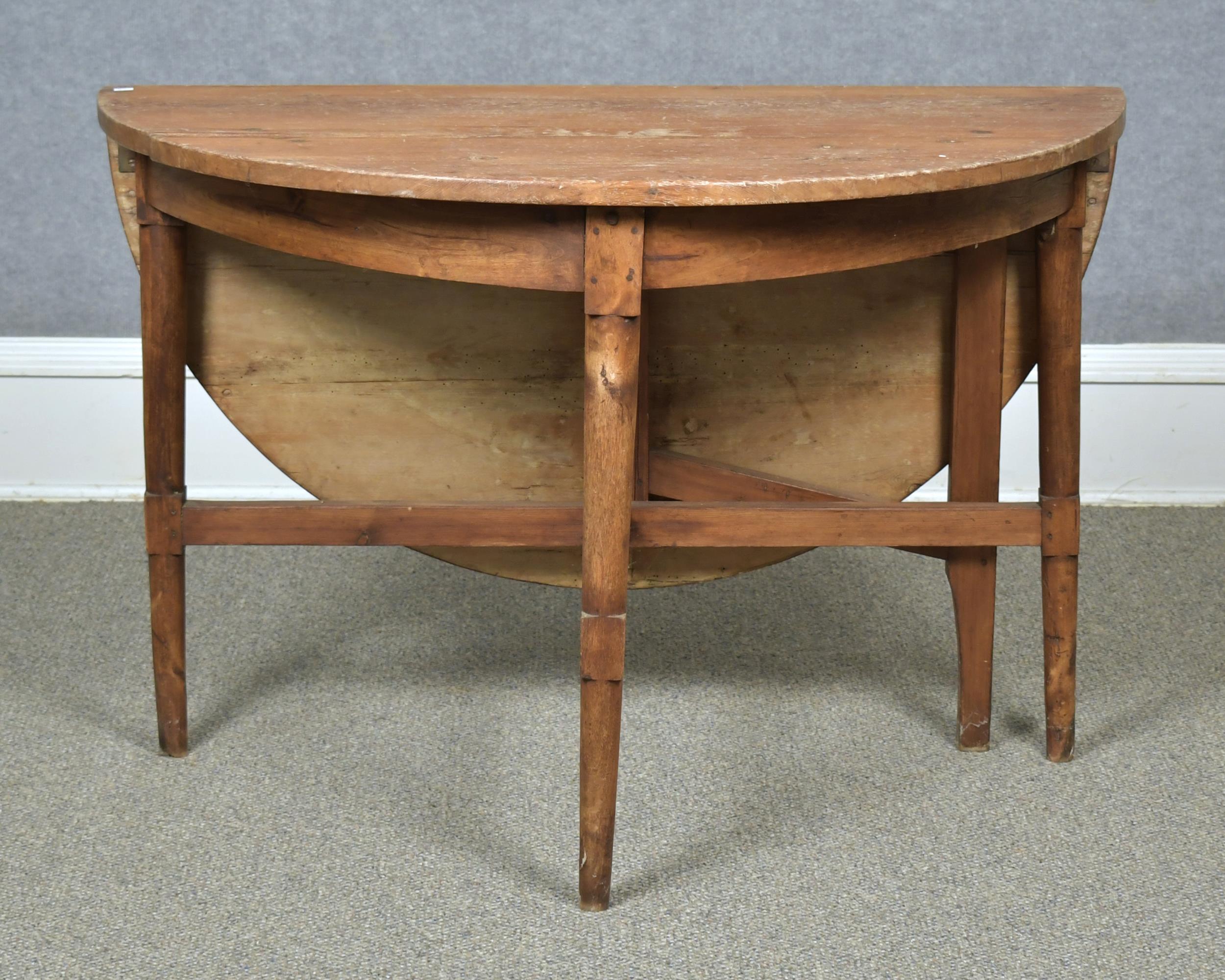 19TH C. FRENCH DEMILUNE DROP LEAF