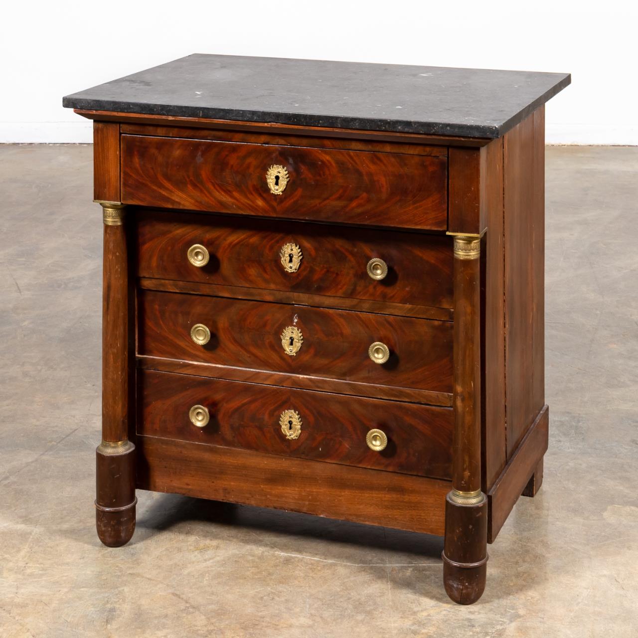 19TH C. FRENCH EMPIRE MARBLE TOP
