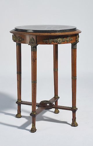 19TH C. FRENCH EMPIRE MARBLE TOP