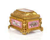 19TH C. FRENCH ENAMEL AND BRON