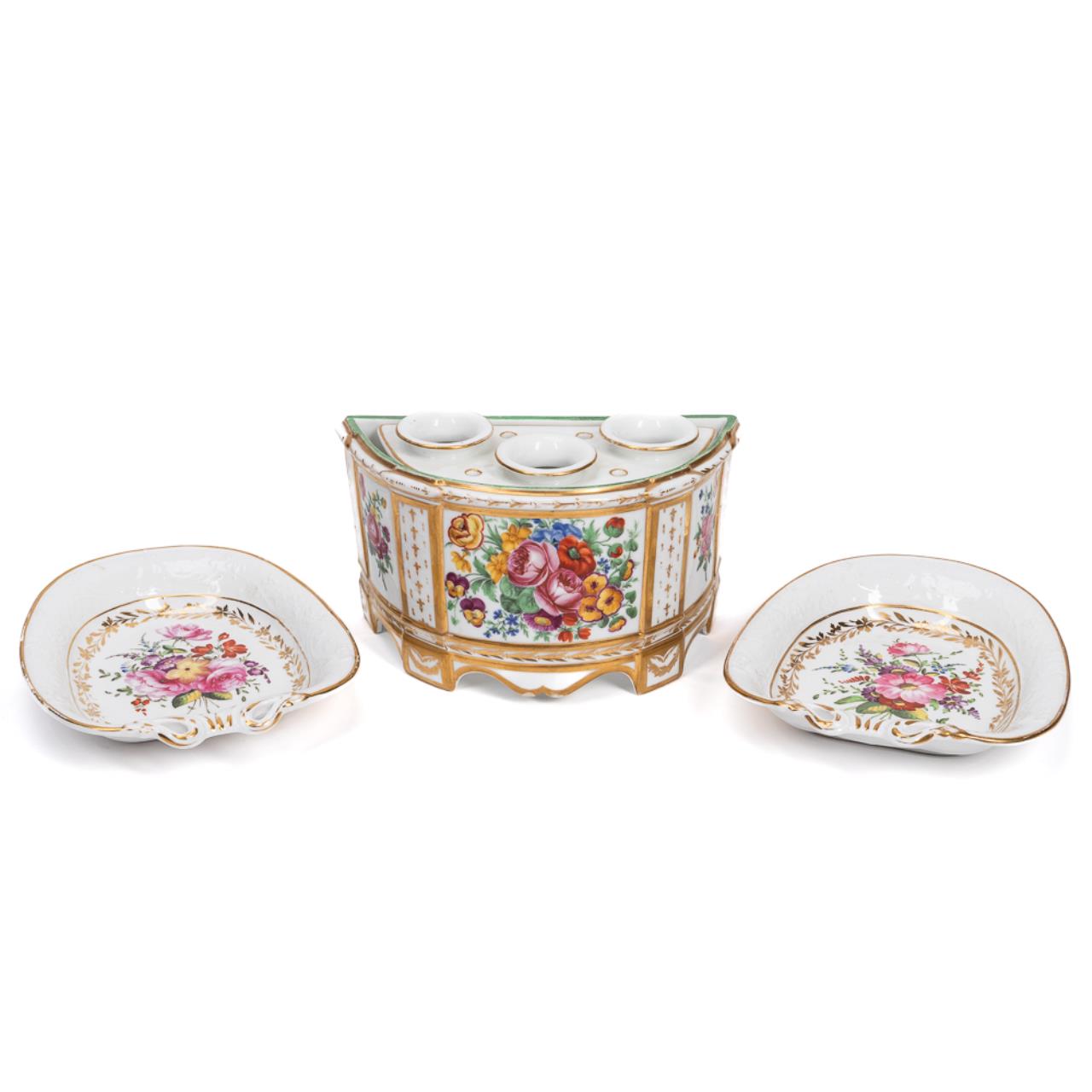 19TH C. FRENCH FLORAL CROCUS POT