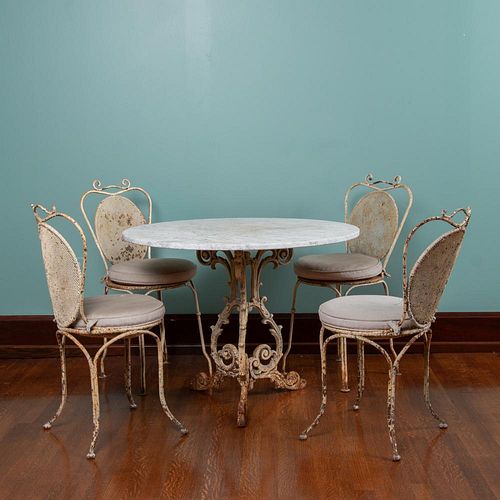 19TH C. FRENCH GARDEN TABLE AND