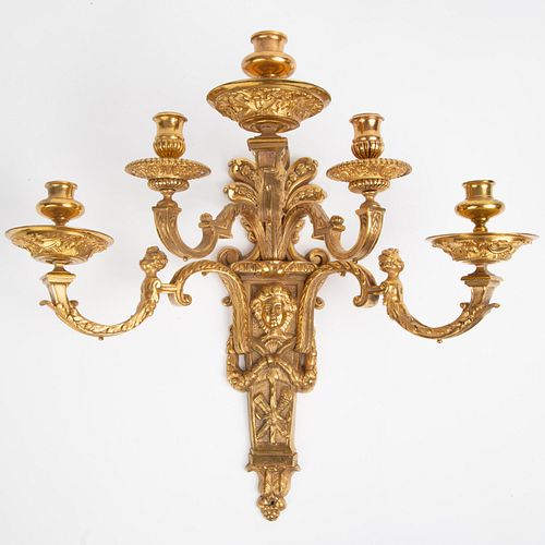 19TH C. FRENCH GILT BRONZE WALL