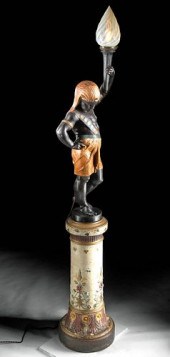 19TH C. FRENCH IRON TORCHIERE