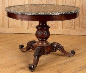 19TH C. FRENCH MAHOGANY MARBLE