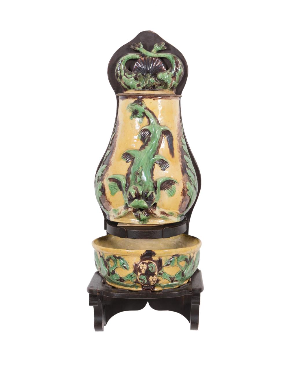 19TH C. FRENCH MAJOLICA DOLPHIN