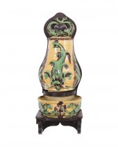 19TH C. FRENCH MAJOLICA DOLPHI