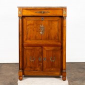 19TH C. FRENCH MARBLE TOP SECR