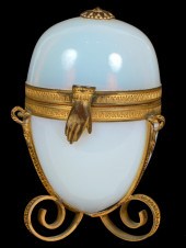 19TH C. FRENCH OPALINE BRONZE