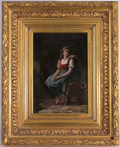 19TH C. FRENCH SCHOOL PAINTING OF A