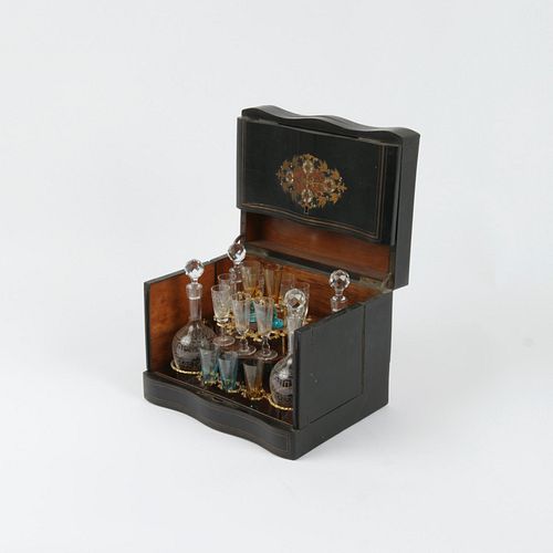 19TH C. FRENCH TANTALUS WITH FOUR