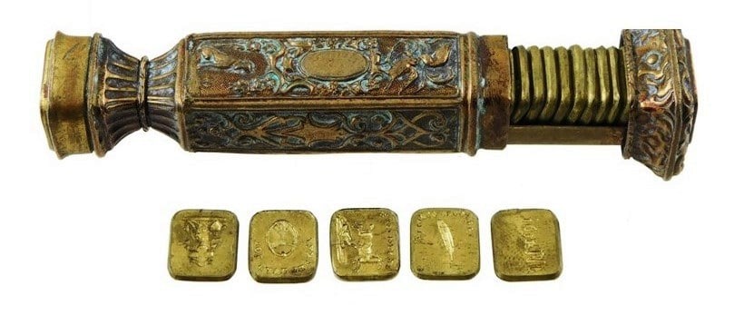 19TH C. FRENCH WAX SEAL ETUI,